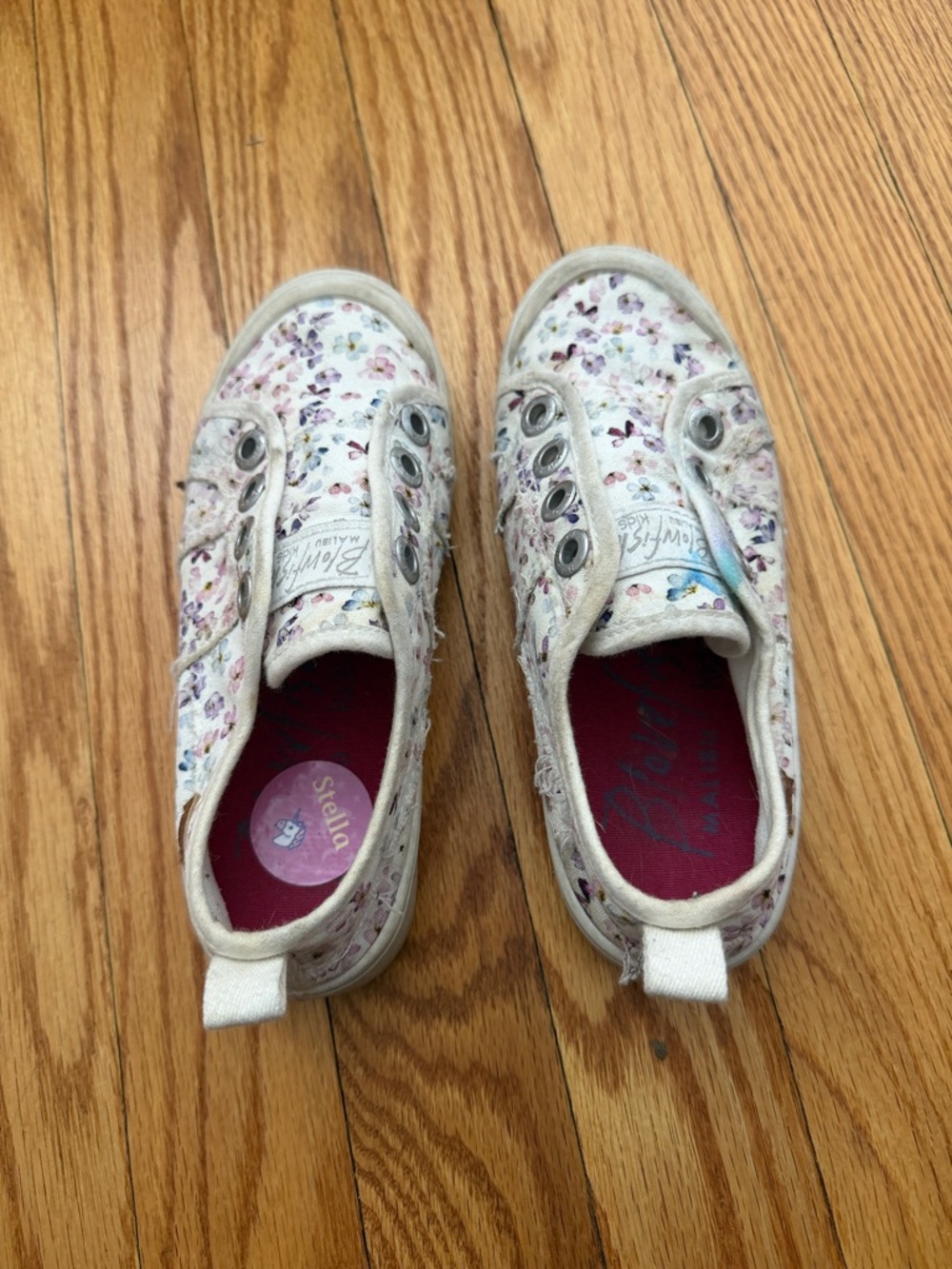 Kids Floral Slip-On Sneakers - White Multi
